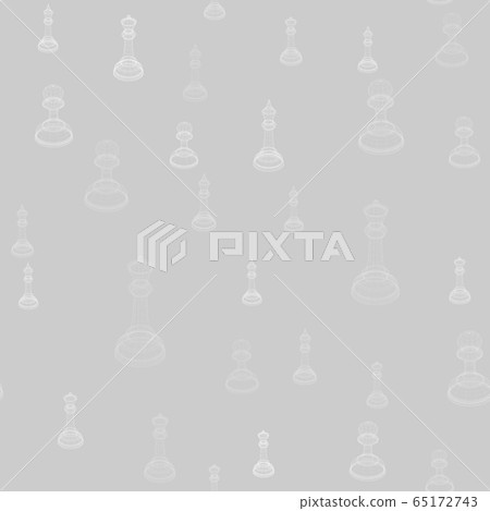Seamless pattern of chess pieces king, queen... - Stock Illustration ...