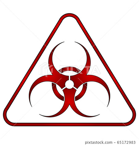 Biohazard sign on white. 65172983