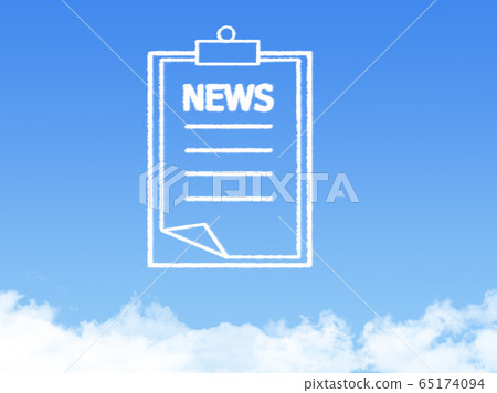 Notepad paper document cloud shape 65174094