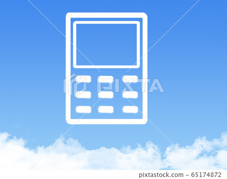calculator cloud shape 65174872