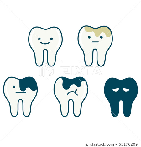 面部表情的牙齒 65176209