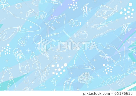 Background of marine life in the aquarium Background of marine life in the aquarium 65176633