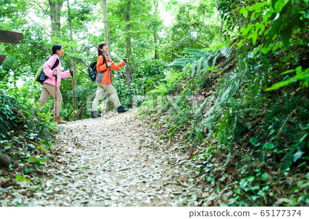 Mountain Climbing Mountain Girl Trekking Mountain Climbing Mountain Outdoor Hiking 65177374