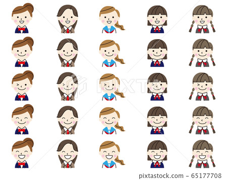 Student_Women_Uniform_Smile_Icons 65177708