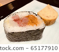 temaki sushi roll with tuna maguro and sea urchin eggs uni 65177910