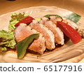 sliced goose meat dish 65177916