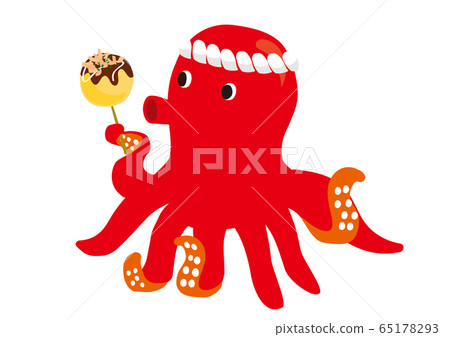 Takoyaki and octopus characters 65178293