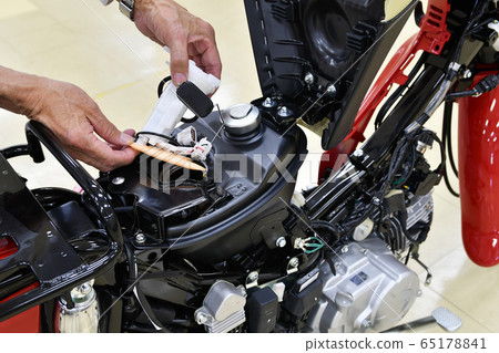 Bicycle under maintenance Bicycle under maintenance 65178841