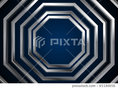 Tech Like Octagon Metallic octagon shapes abstract technology - Stock Illustration ...