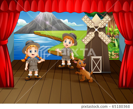 Kids theater performance show on stage 65180368
