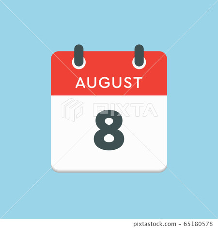 Calendar icon day 8 August, date days of the year - Stock Illustration ...