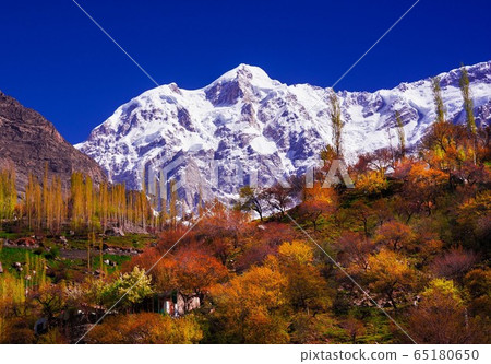 Autumn season in Hunza Valley, Pakistan Autumn season in Hunza Valley, Pakistan 65180650