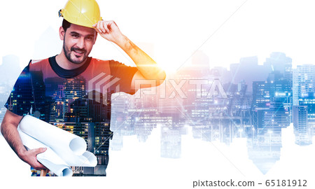 Future building construction engineering project. Future building construction engineering project. 65181912