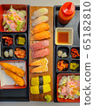Fresh and delicious sushi and a variety of Japanese food 65182810