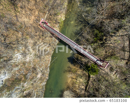 Jozankei Futami Suspension Bridge (Aerial Photography) 65183108