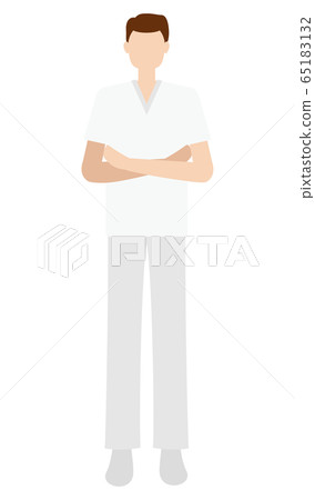 Illustration of a man working at a medical / nursing site Illustration of a man working at a medical / nursing site 65183132
