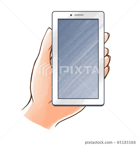 Hand touching the smartphone 3 Hand touching the smartphone 3 65183168