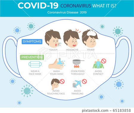 Corona virus prevention poster 65183858