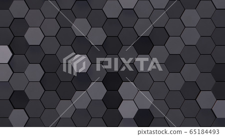 簡單的背景背景六角形六角形圖案塊設計3d圖 65184493