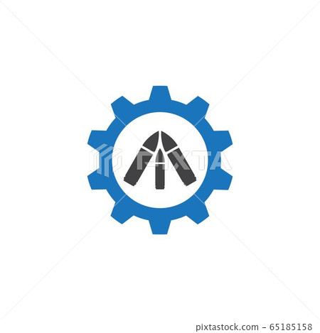 Gun Illustration Template vector icon Gun Illustration Template vector icon 65185158