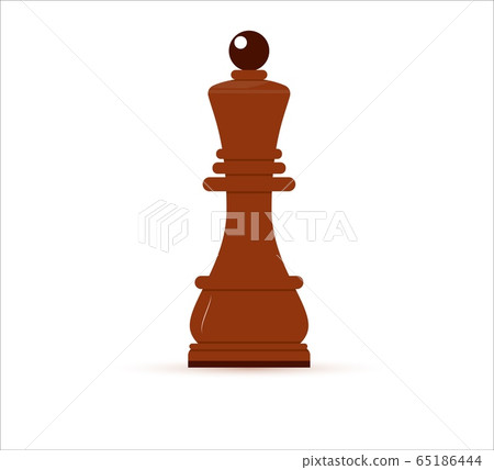 Chess icon of king. Isolated on white background. leisure sport symbol. Vector illustration. 65186444