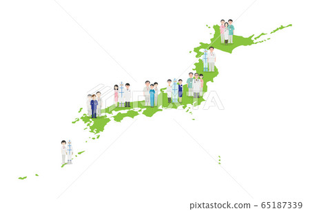 在日本活躍的醫務工作者(綠色) 在日本活躍的醫務工作者(綠色) 65187339