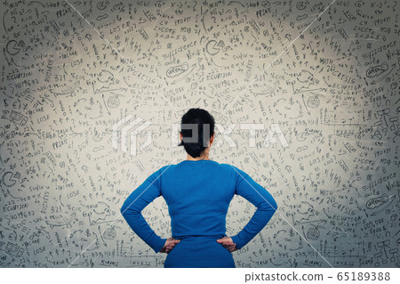 Rear view of a Determined confident woman. People 65189388