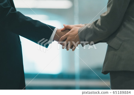 商業女商人招聘握手 65189884