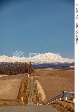 Spring fields and snowy mountains Daisetsuzan Spring fields and snowy mountains Daisetsuzan 65190403