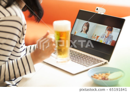 Online drinking party image 65191841