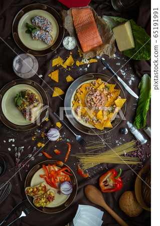 Mexican food mix colorful background Mexico Mexican food mix colorful background Mexico 65191991