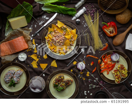 Mexican food mix colorful background Mexico Mexican food mix colorful background Mexico 65191995