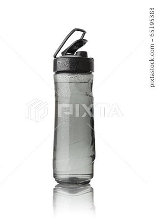 Sports bottle is covered with droplets Sports bottle is covered with droplets 65195383