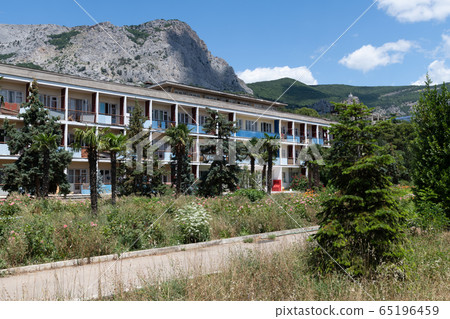 An Old abandoned sanatorium from Soviet times in Foros village, Crimea 65196459