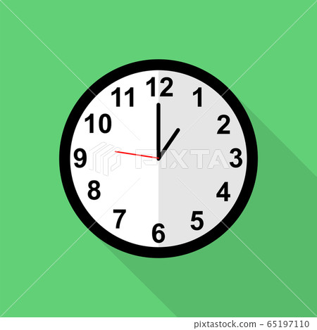 Classic Clock Icon 1 O Clock Stock Illustration