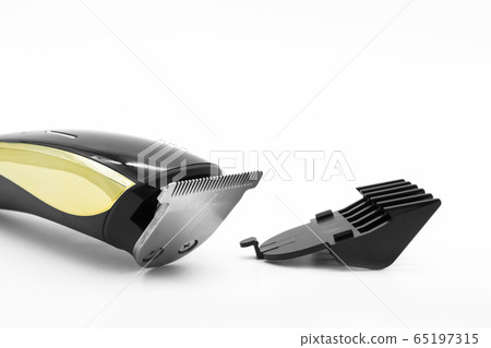 Close-up view of the cordless electric hair clipper isolated on the white background 65197315