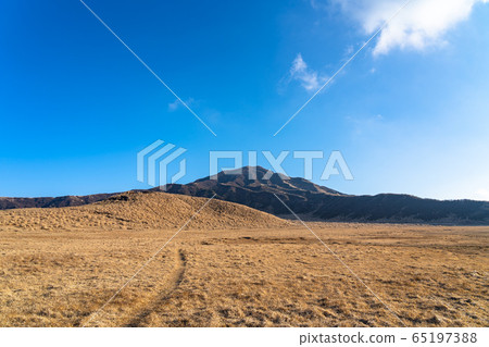 Kussenrigahama Aso Kuju國家公園1月冬季枯萎 Kussenrigahama Aso Kuju國家公園1月冬季枯萎 65197388