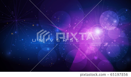 Vector abstract of cosmos. Illustration night sky, Cosmic Galaxy background with nebula, stardust and bright, light shining stars. Dark blue color of universe background for your design. Vector abstract of cosmos. Illustration night sky, Cosmic Galaxy background with nebula, stardust and bright, light shining stars. Dark blue color of universe background for your design. 65197856