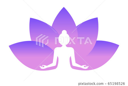 Yoga logo design stock. meditation vector illustration. 65198526