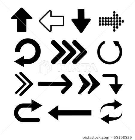 Arrows vector collection with elegant style and black color Arrows vector collection with elegant style and black color 65198529
