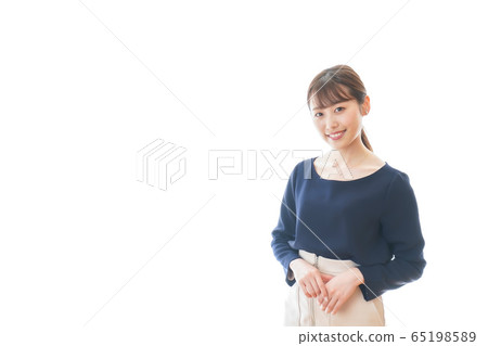 Young business woman showing a smile Young business woman showing a smile 65198589