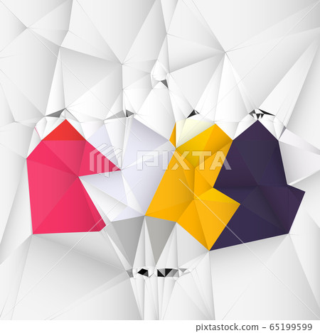 Illustration modern abstract polygon shape for wallpaper background. Vector image of graphic design geometric pattern 65199599