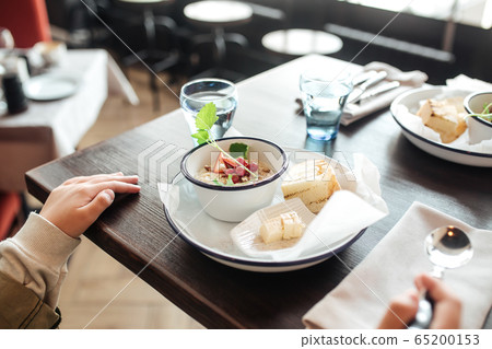 Breakfast rice porridge with nuts and berries 65200153