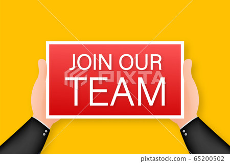 Join our team. Business infographic template. Megaphone banner. Vector stock illustration. Join our team. Business infographic template. Megaphone banner. Vector stock illustration. 65200502