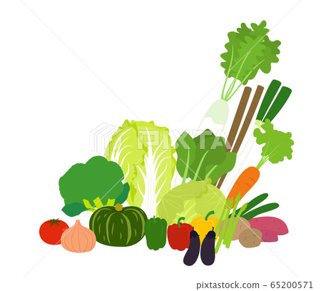 Vector illustration with lots of vegetables 65200571