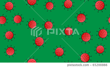 Seamless pattern of red viruses of the bacteria - Stock Illustration ...
