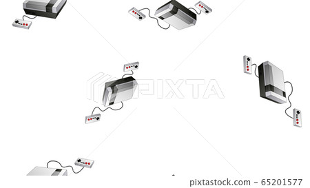 Seamless pattern of retro old hipster video game - Stock Illustration ...