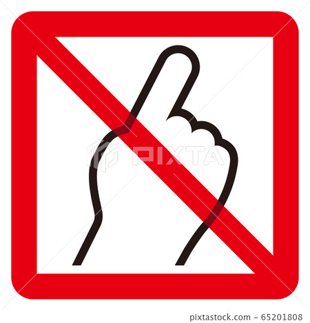 Finger and prohibition mark 65201808