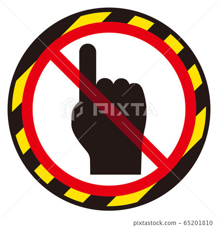 Finger and prohibition mark Finger and prohibition mark 65201810
