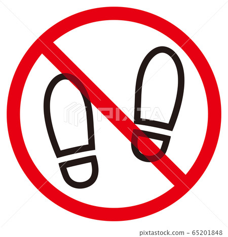 Shoe marks and prohibition marks 65201848